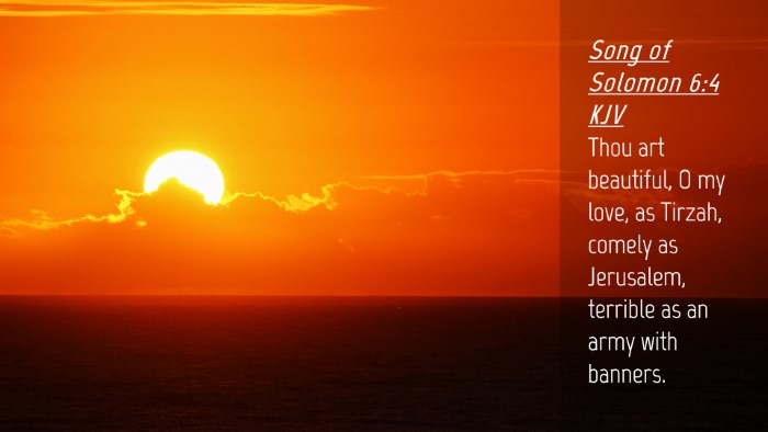 Picture 04 - Song of Solomon 6:4 KJV Desktop Wallpaper - Thou art beautiful, O my love, as Tirzah, comely - Desktop Bible Verse Wallpaper