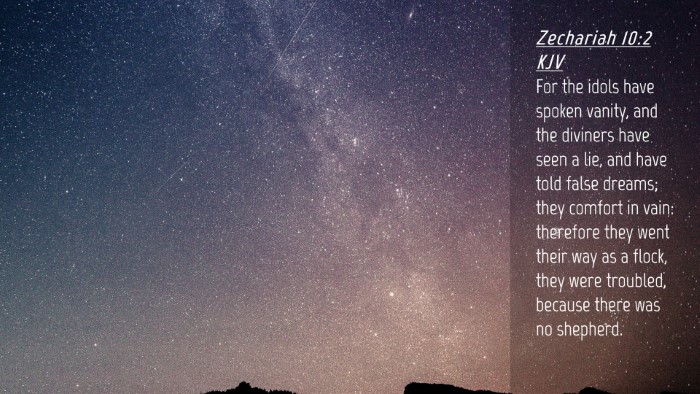 Picture 04 - Zechariah 10:2 KJV Desktop Wallpaper - For the idols have spoken vanity, and the - Desktop Bible Verse Wallpaper