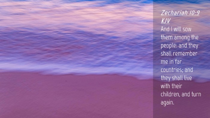Picture 04 - Zechariah 10:9 KJV Desktop Wallpaper - And I will sow them among the people: and they - Desktop Bible Verse Wallpaper