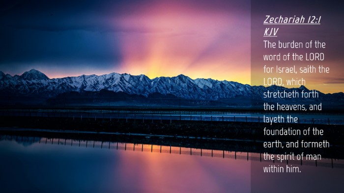 Picture 04 - Zechariah 12:1 KJV Desktop Wallpaper - The burden of the word of the LORD for Israel, - Desktop Bible Verse Wallpaper