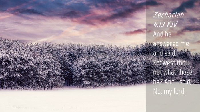 Picture 04 - Zechariah 4:13 KJV Desktop Wallpaper - And he answered me and said, Knowest thou not - Desktop Bible Verse Wallpaper