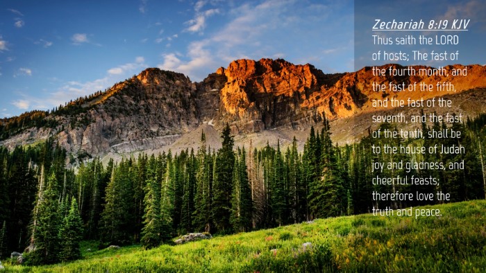 Picture 04 - Zechariah 8:19 KJV Desktop Wallpaper - Thus saith the LORD of hosts; The fast of the - Desktop Bible Verse Wallpaper