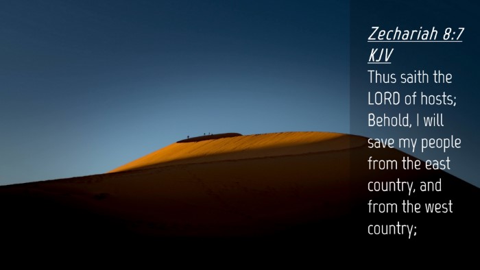Picture 04 - Zechariah 8:7 KJV Desktop Wallpaper - Thus saith the LORD of hosts; Behold, I will save - Desktop Bible Verse Wallpaper