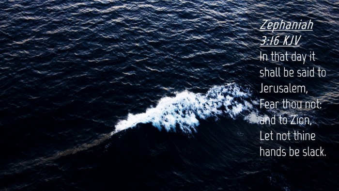 Picture 04 - Zephaniah 3:16 KJV Desktop Wallpaper - In that day it shall be said to Jerusalem, Fear - Desktop Bible Verse Wallpaper
