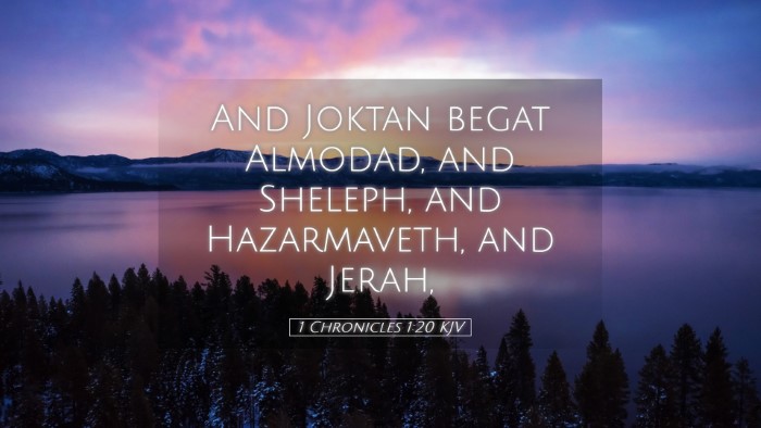 Picture 05 - 1 Chronicles 1:20 KJV Desktop Wallpaper - And Joktan begat Almodad, and Sheleph, and - Desktop Bible Verse Wallpaper
