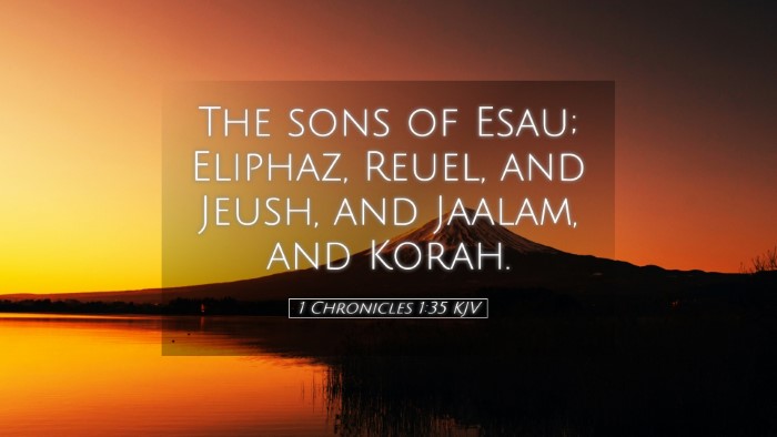Picture 05 - 1 Chronicles 1:35 KJV Desktop Wallpaper - The sons of Esau; Eliphaz, Reuel, and Jeush, and - Desktop Bible Verse Wallpaper