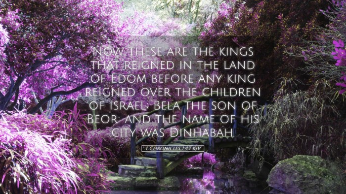 Picture 05 - 1 Chronicles 1:43 KJV Desktop Wallpaper - Now these are the kings that reigned in the land - Desktop Bible Verse Wallpaper
