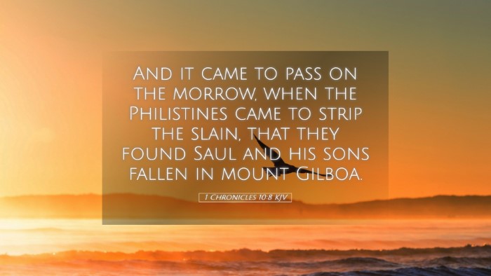 Picture 05 - 1 Chronicles 10:8 KJV Desktop Wallpaper - And it came to pass on the morrow, when the - Desktop Bible Verse Wallpaper