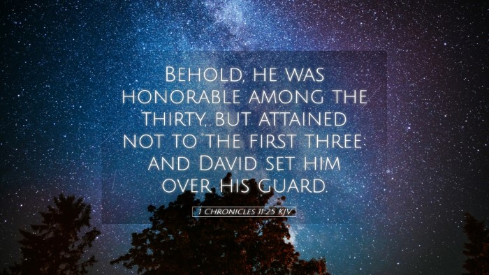 Picture 05 - 1 Chronicles 11:25 KJV Desktop Wallpaper - Behold, he was honorable among the thirty, but - Desktop Bible Verse Wallpaper