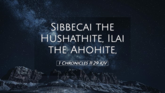 Picture 05 - 1 Chronicles 11:29 KJV Desktop Wallpaper - Sibbecai the Hushathite, Ilai the - Desktop Bible Verse Wallpaper