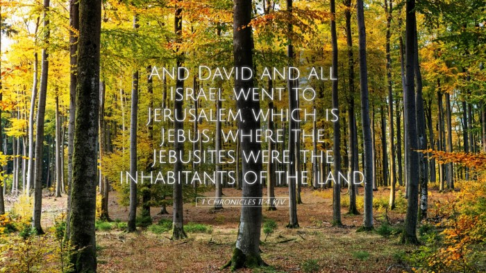 Picture 05 - 1 Chronicles 11:4 KJV Desktop Wallpaper - And David and all Israel went to Jerusalem, which - Desktop Bible Verse Wallpaper