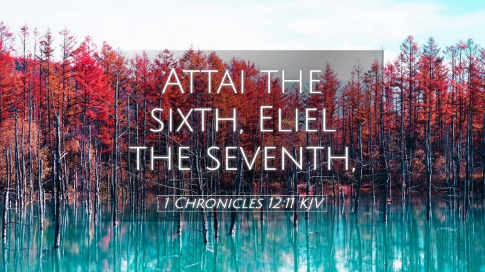 Picture 05 - 1 Chronicles 12:11 KJV Desktop Wallpaper - Attai the sixth, Eliel the - Desktop Bible Verse Wallpaper