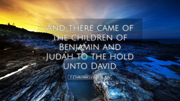 Picture 05 - 1 Chronicles 12:16 KJV Desktop Wallpaper - And there came of the children of Benjamin and - Desktop Bible Verse Wallpaper