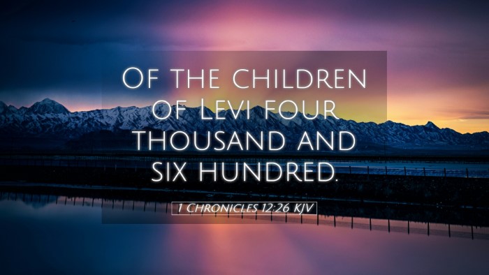 Picture 05 - 1 Chronicles 12:26 KJV Desktop Wallpaper - Of the children of Levi four thousand and six - Desktop Bible Verse Wallpaper