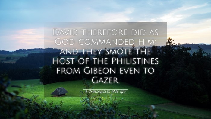 Picture 05 - 1 Chronicles 14:16 KJV Desktop Wallpaper - David therefore did as God commanded him: and - Desktop Bible Verse Wallpaper