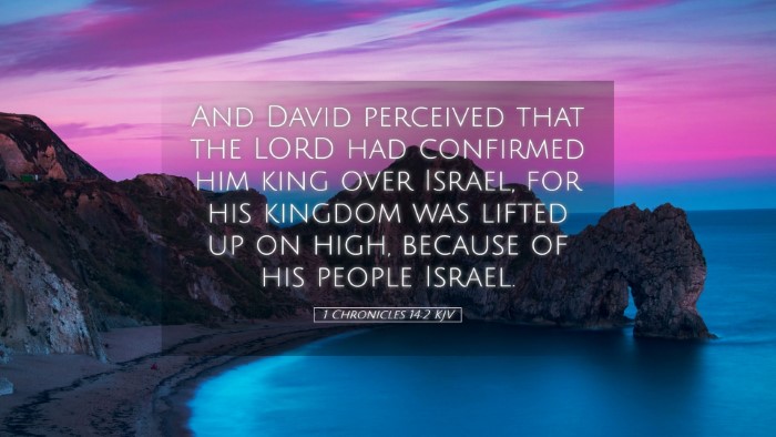 Picture 05 - 1 Chronicles 14:2 KJV Desktop Wallpaper - And David perceived that the LORD had confirmed - Desktop Bible Verse Wallpaper