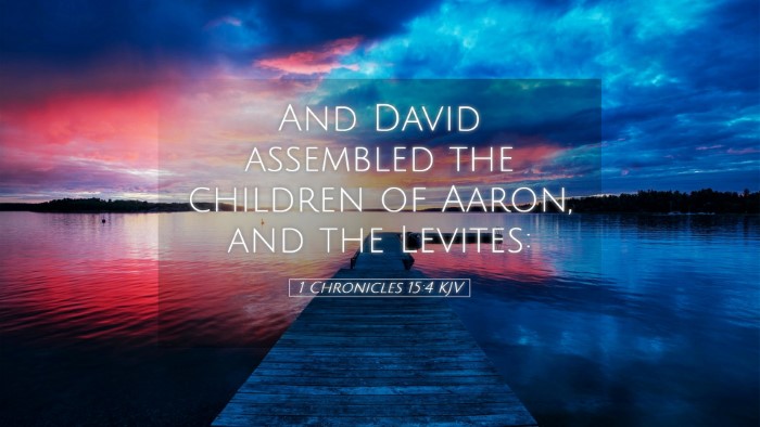 Picture 05 - 1 Chronicles 15:4 KJV Desktop Wallpaper - And David assembled the children of Aaron, and - Desktop Bible Verse Wallpaper