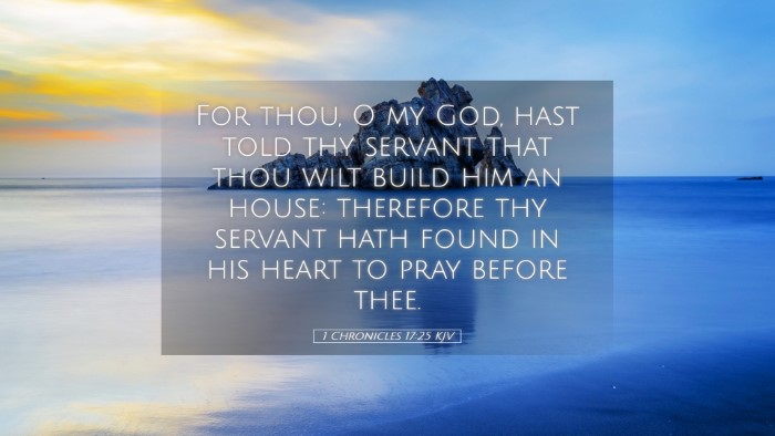 Picture 05 - 1 Chronicles 17:25 KJV Desktop Wallpaper - For thou, O my God, hast told thy servant that - Desktop Bible Verse Wallpaper
