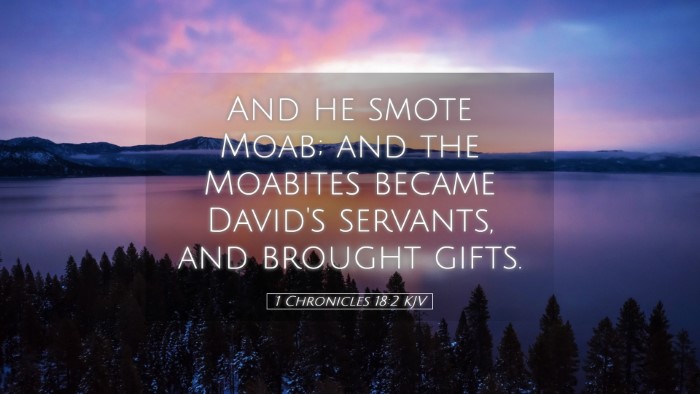 Picture 05 - 1 Chronicles 18:2 KJV Desktop Wallpaper - And he smote Moab; and the Moabites became - Desktop Bible Verse Wallpaper