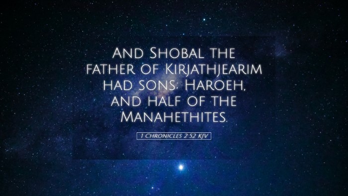 Picture 05 - 1 Chronicles 2:52 KJV Desktop Wallpaper - And Shobal the father of Kirjathjearim had sons; - Desktop Bible Verse Wallpaper