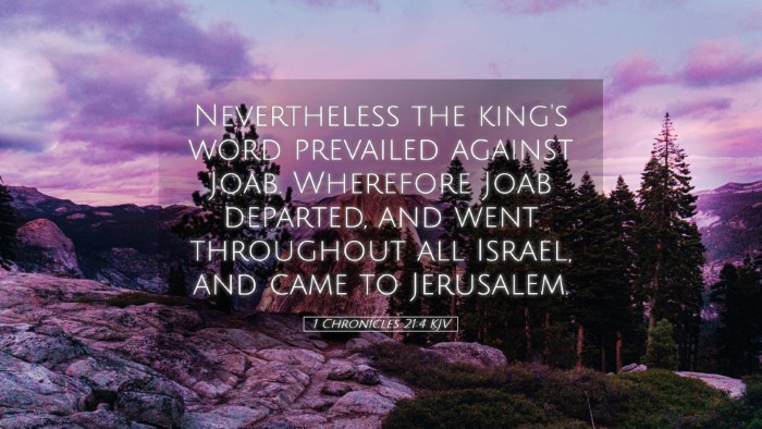 Picture 05 - 1 Chronicles 21:4 KJV Desktop Wallpaper - Nevertheless the king's word prevailed against - Desktop Bible Verse Wallpaper