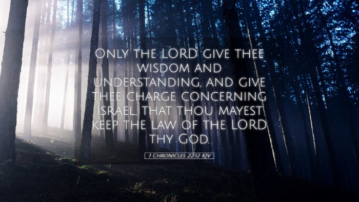 Picture 05 - 1 Chronicles 22:12 KJV Desktop Wallpaper - Only the LORD give thee wisdom and understanding, - Desktop Bible Verse Wallpaper