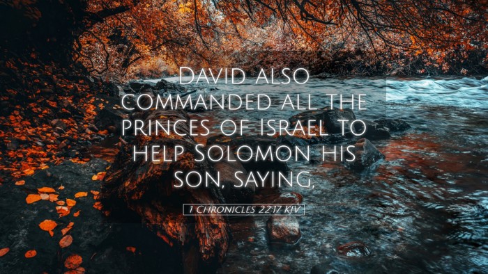 Picture 05 - 1 Chronicles 22:17 KJV Desktop Wallpaper - David also commanded all the princes of Israel to - Desktop Bible Verse Wallpaper