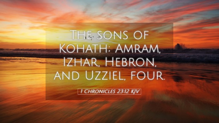 Picture 05 - 1 Chronicles 23:12 KJV Desktop Wallpaper - The sons of Kohath; Amram, Izhar, Hebron, and - Desktop Bible Verse Wallpaper