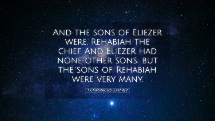 Picture 05 - 1 Chronicles 23:17 KJV Desktop Wallpaper - And the sons of Eliezer were, Rehabiah the chief. - Desktop Bible Verse Wallpaper