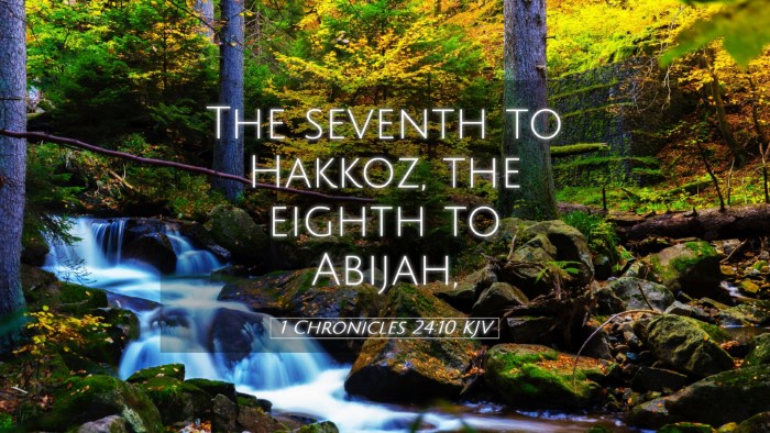 Picture 05 - 1 Chronicles 24:10 KJV Desktop Wallpaper - The seventh to Hakkoz, the eighth to - Desktop Bible Verse Wallpaper