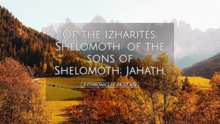 Picture 05 - 1 Chronicles 24:22 KJV Desktop Wallpaper - Of the Izharites; Shelomoth: of the sons of - Desktop Bible Verse Wallpaper