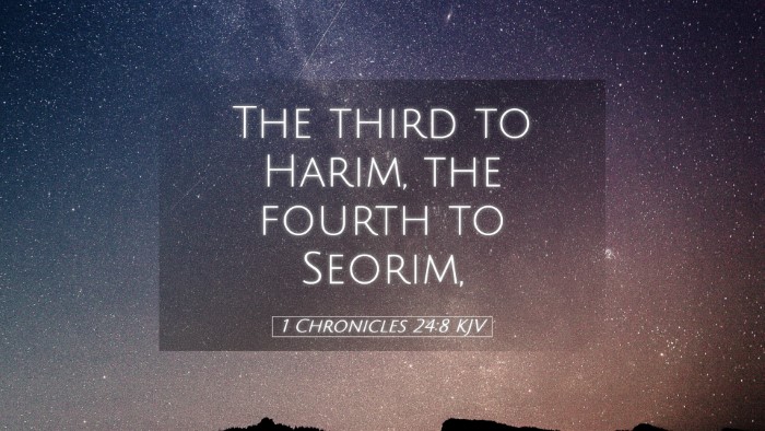 Picture 05 - 1 Chronicles 24:8 KJV Desktop Wallpaper - The third to Harim, the fourth to - Desktop Bible Verse Wallpaper