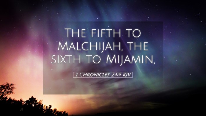 Picture 05 - 1 Chronicles 24:9 KJV Desktop Wallpaper - The fifth to Malchijah, the sixth to - Desktop Bible Verse Wallpaper