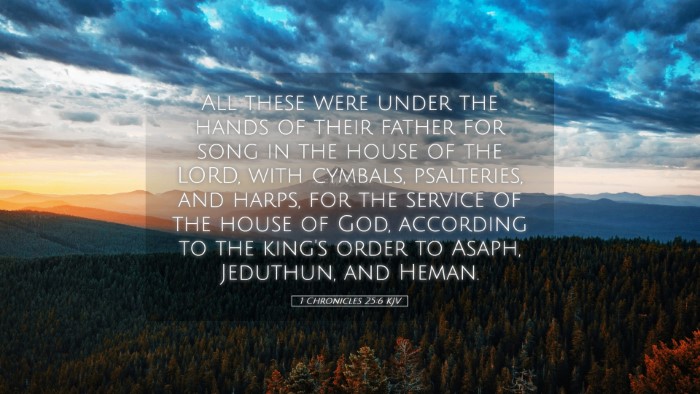 Picture 05 - 1 Chronicles 25:6 KJV Desktop Wallpaper - All these were under the hands of their father - Desktop Bible Verse Wallpaper