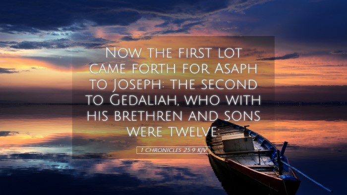 Picture 05 - 1 Chronicles 25:9 KJV Desktop Wallpaper - Now the first lot came forth for Asaph to Joseph: - Desktop Bible Verse Wallpaper