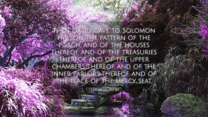 Picture 05 - 1 Chronicles 28:11 KJV Desktop Wallpaper - Then David gave to Solomon his son the pattern of - Desktop Bible Verse Wallpaper