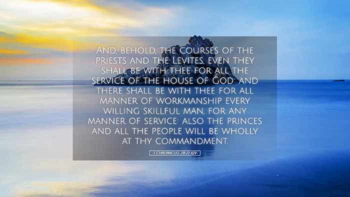 Picture 05 - 1 Chronicles 28:21 KJV Desktop Wallpaper - And, behold, the courses of the priests and the - Desktop Bible Verse Wallpaper
