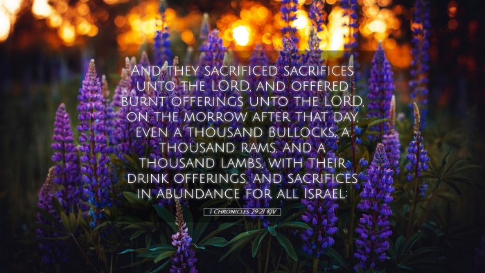 Picture 05 - 1 Chronicles 29:21 KJV Desktop Wallpaper - And they sacrificed sacrifices unto the LORD, and - Desktop Bible Verse Wallpaper