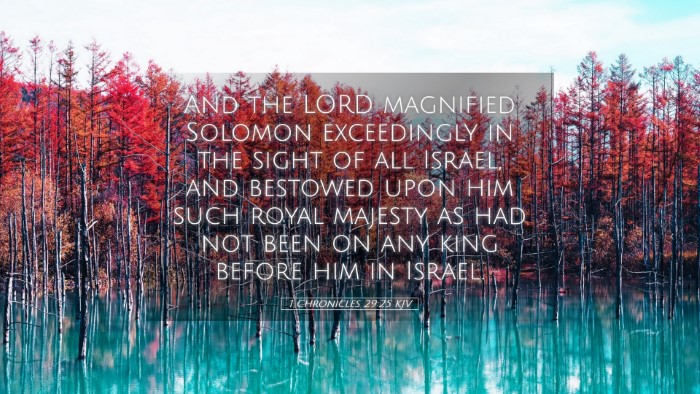Picture 05 - 1 Chronicles 29:25 KJV Desktop Wallpaper - And the LORD magnified Solomon exceedingly in the - Desktop Bible Verse Wallpaper