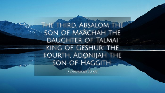 Picture 05 - 1 Chronicles 3:2 KJV Desktop Wallpaper - The third, Absalom the son of Maachah the - Desktop Bible Verse Wallpaper