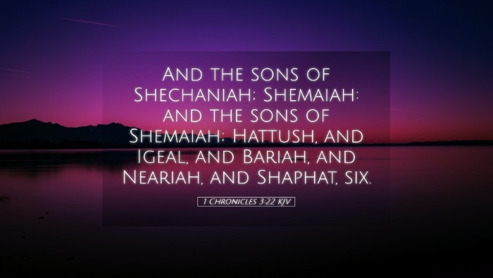 Picture 05 - 1 Chronicles 3:22 KJV Desktop Wallpaper - And the sons of Shechaniah; Shemaiah: and the - Desktop Bible Verse Wallpaper