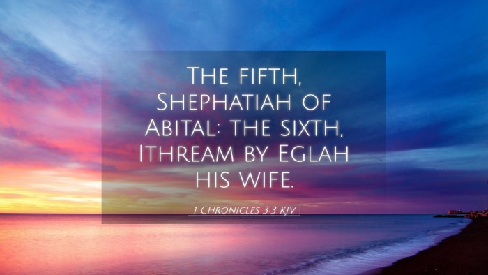 Picture 05 - 1 Chronicles 3:3 KJV Desktop Wallpaper - The fifth, Shephatiah of Abital: the sixth, - Desktop Bible Verse Wallpaper