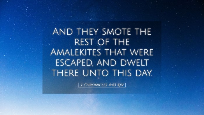 Picture 05 - 1 Chronicles 4:43 KJV Desktop Wallpaper - And they smote the rest of the Amalekites that - Desktop Bible Verse Wallpaper