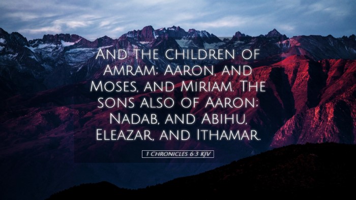 Picture 05 - 1 Chronicles 6:3 KJV Desktop Wallpaper - And the children of Amram; Aaron, and Moses, and - Desktop Bible Verse Wallpaper