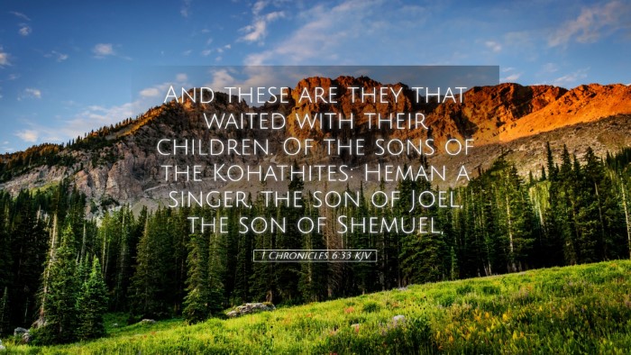Picture 05 - 1 Chronicles 6:33 KJV Desktop Wallpaper - And these are they that waited with their - Desktop Bible Verse Wallpaper