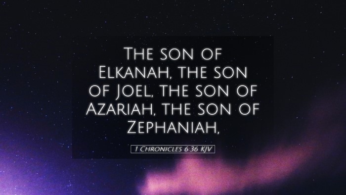 Picture 05 - 1 Chronicles 6:36 KJV Desktop Wallpaper - The son of Elkanah, the son of Joel, the son of - Desktop Bible Verse Wallpaper