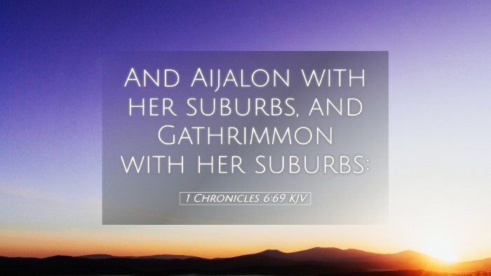 Picture 05 - 1 Chronicles 6:69 KJV Desktop Wallpaper - And Aijalon with her suburbs, and Gathrimmon with - Desktop Bible Verse Wallpaper