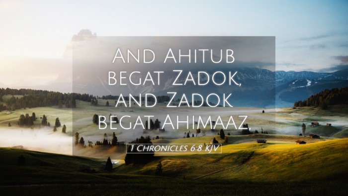 Picture 05 - 1 Chronicles 6:8 KJV Desktop Wallpaper - And Ahitub begat Zadok, and Zadok begat - Desktop Bible Verse Wallpaper