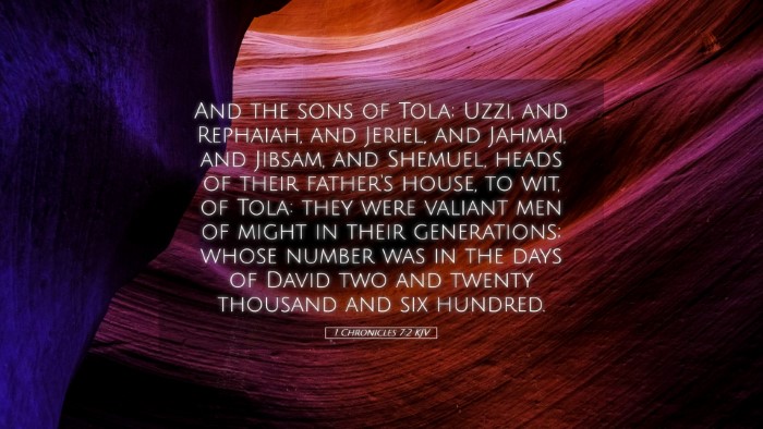 Picture 05 - 1 Chronicles 7:2 KJV Desktop Wallpaper - And the sons of Tola; Uzzi, and Rephaiah, and - Desktop Bible Verse Wallpaper