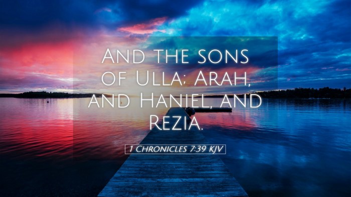 Picture 05 - 1 Chronicles 7:39 KJV Desktop Wallpaper - And the sons of Ulla; Arah, and Haniel, and - Desktop Bible Verse Wallpaper